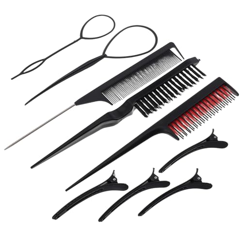 FOMIYES Haarkämme-set 9-teilig Haarstyling-tools Kamm Metall Haarliftkamm Stylingkamm Für Männer Haarstyling-tool von FOMIYES