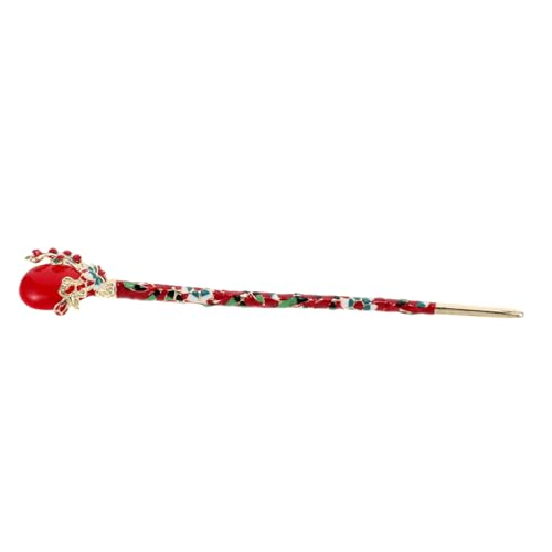 FOMIYES Chinesische Haarnadeln Vintage Haarstäbchen Dekorativ Für Damen Chignon Haarnadel Antik Haarschmuck Rot von FOMIYES