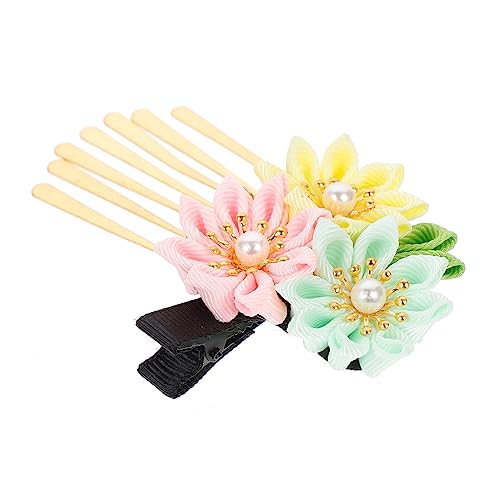 Haarnadel Japanische Haarspange Japanische Accessoires Hanfu Chinesische Neujahr Haarspange Kimono-blumen-haarspange Asiatische Haaraccessoires Quaste Ausgabekarte Mädchen von FOMIYES