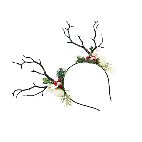 FOMIYES Haarreif Mit Künstlichen Ästen Für Weihnachten Leuchtender Kopfschmuck Haarschmuck Mit Simuliertem Geweihmuster von FOMIYES