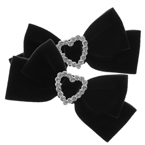 FOMIYES Haarschleifen Clips für Mädchen Rutschfeste Schleifen Haarspangen in Schwarz Eleganter Haarschmuck für Alltag Geburtstag Hochzeit und Festliche Anlässe von FOMIYES