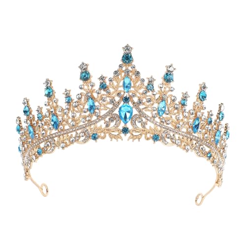FOMIYES Haarschmuck Mit Strasssteinen Zinklegierung Barockkrone Für Braut Abschlussball Halloween Theater Cosplay Geburtstag Kostümparty von FOMIYES
