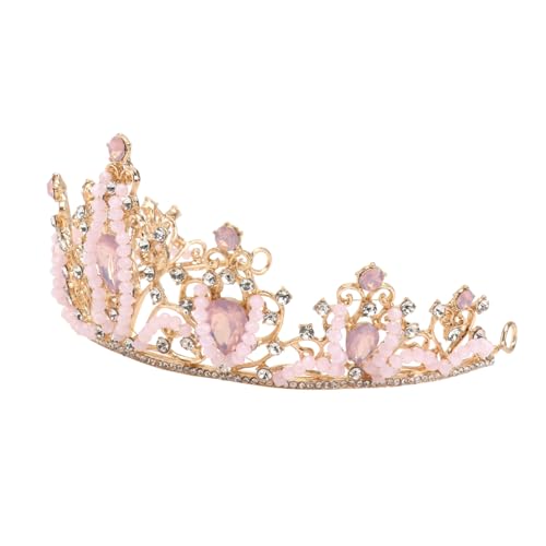 FOMIYES Haarschmuck Rosa Glitzer Prinzessin Krone Haarreif für Mädchen Geburtstagsfeier Abschlussfest Leicht und Elegant von FOMIYES
