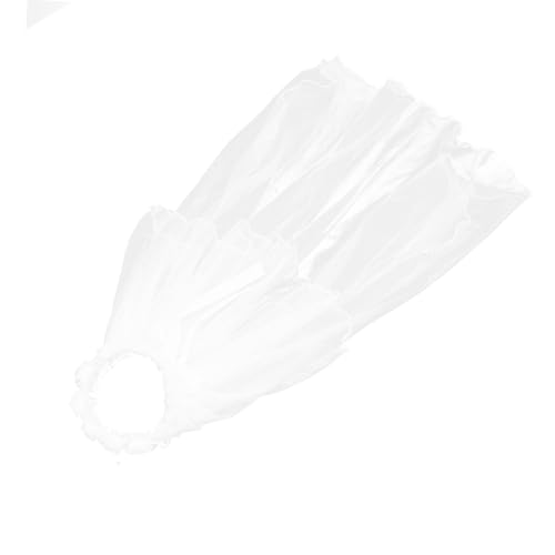 FOMIYES Haarschmuck Weißes Spitzen haarband mit Schleier Blumenkranz Elegant für Hochzeit Kommunion Party Geburtstagsfeier Mädchen Kopfbedeckung von FOMIYES
