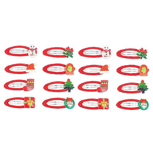 FOMIYES Einzigartiges Weihnachts-haarnadel-set Für Mädchen 16-teilig Weihnachts-kopfschmuck Modisches Design von FOMIYES
