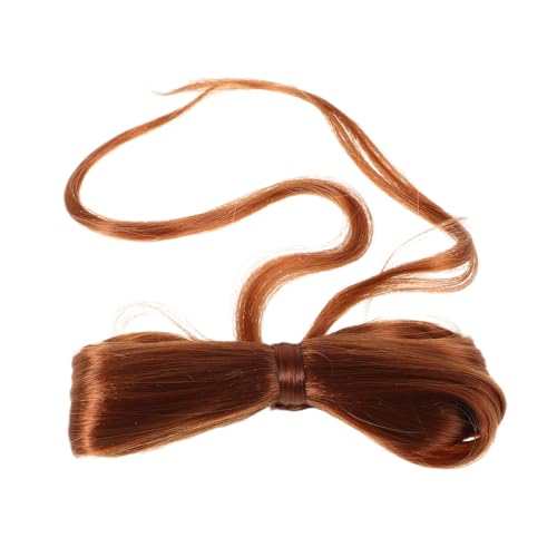 FOMIYES Haarspange Für Perücke Mit Schleife Haarschleifen Für Mädchen Gefälschte Haarverlängerungen Bowknot-perücke-clips Haarbrötchenzubehör Bughaarsparretts Hellbraun Hochtemperaturdraht von FOMIYES