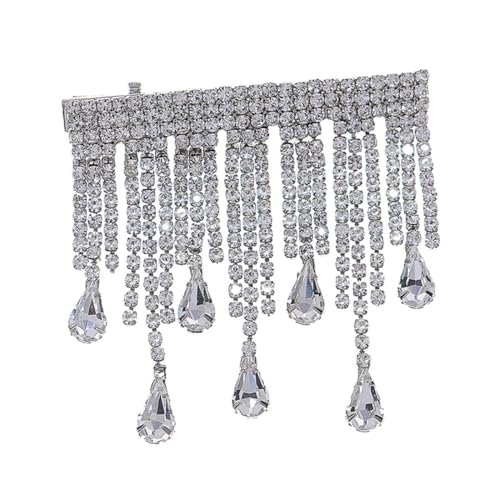 FOMIYES Haarspange Mit Strasssteinen Haarspange Quaste Vielseitig Einsetzbar Für Hochzeiten Bankette Partys Für Mädchen Stilvoll Bequem von FOMIYES