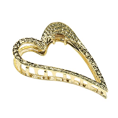 FOMIYES Herzförmige Haarspangen Aus Metall Goldene Haarklammern Für Damen Stilvolle Haarmanschetten Für Den Täglichen Gebrauch (40 G) von FOMIYES