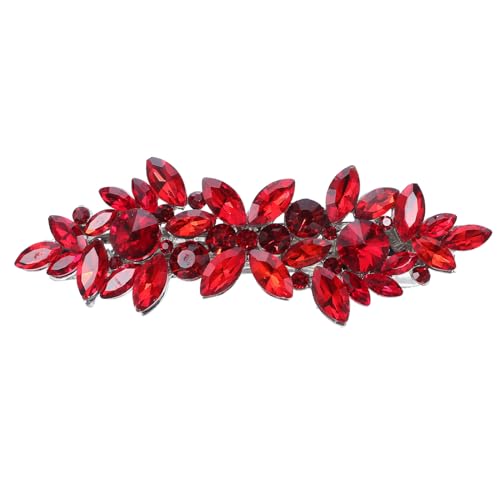 FOMIYES Haarspangen Rote Haarnadeln Mit Strass Blumen Haarspangen Kopfbedeckung Haarschmuck Für Und Mädchen Hochzeitsfeier von FOMIYES