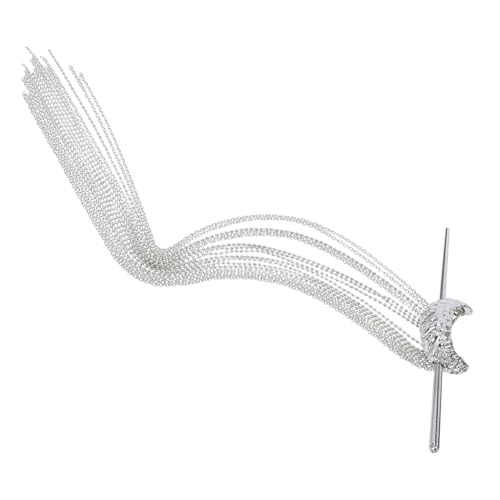 FOMIYES Haarstäbe Aus Metall Haarstäbchen Mit Langer Kette Und Quaste Metall Haarnadel Vintage Kopfbedeckung Für Und Mädchen Frisuren Accessoires von FOMIYES