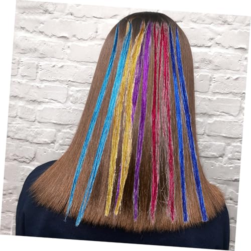 FOMIYES Haarverlängerung Lametta Buntes Strähnen Einflechten DIY Haar Tinsel Extensions mit Silikonringen Häkelnadel für Party Cosplay Alltag Zubehör FOMIYES Haarverlängerung Lametta Buntes Strähnen Einflechten DIY Haar Tinsel Extensions mit Silikonringen Häkelnadel für Party Cosplay Alltag Zubehör von FOMIYES