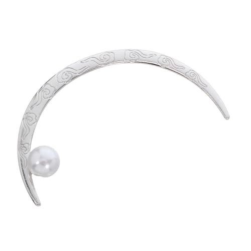 FOMIYES Halbmond Haarnadel mit Perlen Metall Haargabel für Damen Vintage Haarschmuck Stick Geeignet für Dickes Haar und Dutt Styling Retro Party und Alltag Langlebig und Glatt von FOMIYES