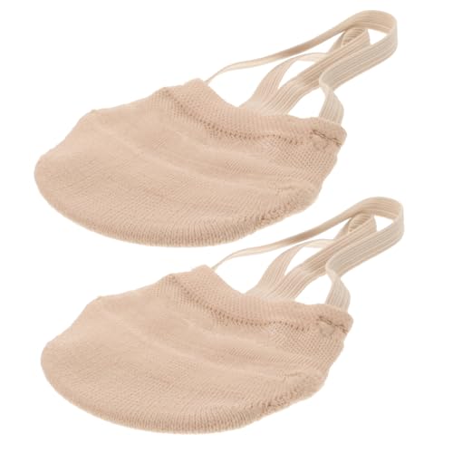 FOMIYES Halbsohlen Tanzschuhe mit Elastischem Riemen Atmungsaktiv Bequem und Stabil Halbe Fußschutz Sohlen für Damen und Mädchen Geeignet für Gymnastik Yoga und Indoor Training von FOMIYES