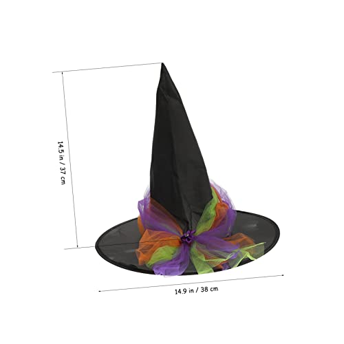 FOMIYES Halloween Hexenhut Damen Blumen Spitz Lustiger für Masquerade Cosplay Kostümrolle Verstellbar Unisex Halloween Party Zubehör Geschenkidee von FOMIYES