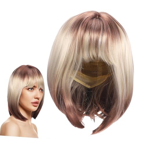 FOMIYES Halloween Perücke Mittellang Kurz Für Mädchen Für Kostüme Faserbeständig Für Damen Bob Cosplay Verwendung Auf Der Suche Nach Synthetischem Ersatz T Shirt Und Party von FOMIYES