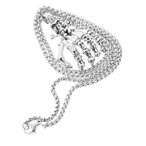 FOMIYES Halloween Skull Halskette für Männer Vintage Kette mit Hand Anhänger Robuste und Stilvolle Schmuckwahl für Besondere Anlässe und Tägliches Tragen FOMIYES Halloween Skull Halskette für Männer Vintage Kette mit Hand Anhänger Robuste und Stilvolle Schmuckwahl für Besondere Anlässe und Tägliches Tragen von FOMIYES