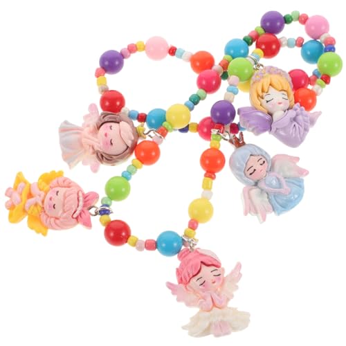 FOMIYES Halskette mit Bunter Perlenkette und Bezauberndem Meerjungfrau Anhänger Sicher und Leicht für Kleinkinder Niedliches Accessoire für Mädchen Geburtstag und Alltag Kindgerechtes von FOMIYES