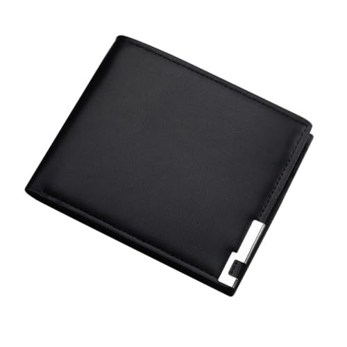 FOMIYES Herren Geldbörse Aus Pu-eco Eleganter Schwarzer Geldbeutel Mit Geldscheinklammer Praktisches Portemonnaie Für Kreditkarten Und Ausweise Für Alltag Und Geschäftliche Anlässe von FOMIYES