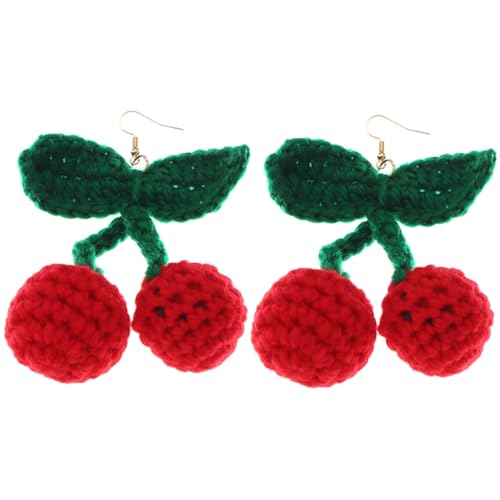 FOMIYES Handgefertigte Ohrringe Damen Herbst Winter Leichte Gestrickte Baumschmuck Ohrhänger Farbenfrohe Dangle Ohrringe für Alltag Party von FOMIYES