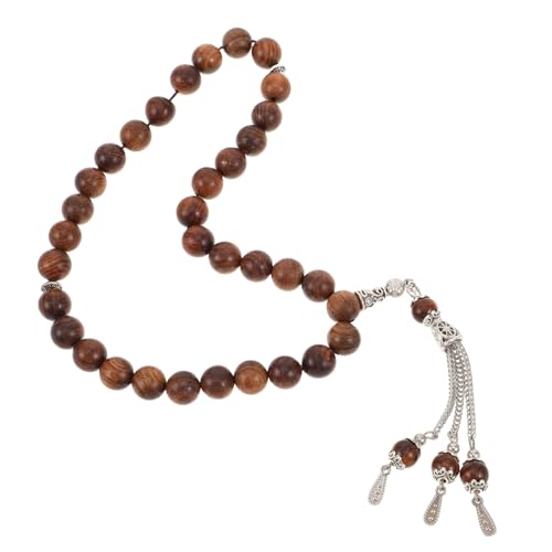 FOMIYES Holzarmband Gebetsperlen Islamischer Rosenkranz Tasbih-meditationsperlen Handgefertigte Gebetsperlen Hölzerner Tasbih-rosenkranz Islamische Islamische Meditationsperlen Rosenkranzp von FOMIYES
