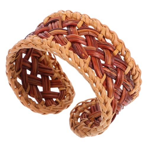 FOMIYES Handgefertigtes Geflochtenes Cuff Bangle Verstellbar Bohemian Chunky Wrist Schmuck für Damen Sommer Accessoires Einzigartiges Retro Design von FOMIYES