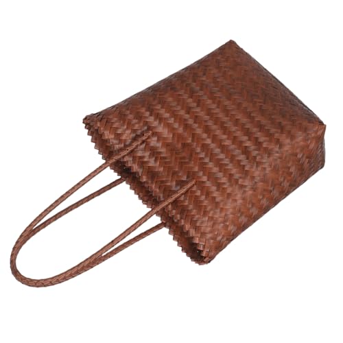 FOMIYES Gewebte Umhängetasche Aus Rattan-imitat Korbtasche Für Damen Strandtasche Handgefertigt Gewebte Handtasche Für Freizeit Und Reisen Vintage-stroh Tasche Mit Schultergurt von FOMIYES