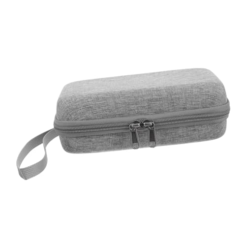 FOMIYES Hartschalen Kosmetikkoffer Mini Reisekoffer mit Tragegriff Kompakte Schminktasche für Damen Praktischer Make up Organizer für Unterwegs und Reisen Graue Kleine Aufbewahrungstasche von FOMIYES