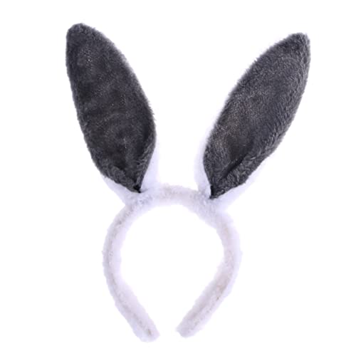 FOMIYES Kaninchen Party Cosplay Stirnband Hasen-stirnband Teufelsschwanz Halloween-haarband Osterparty Bevorzugt Geschenke Haarbänder Mit Hasenohren Weiß Fräulein Erwachsener Ohrkappe von FOMIYES