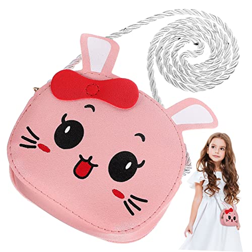 FOMIYES Kleine Mädchen Kaninchen Tasche Cartoon Pu-Material Umhängetasche Ohr Dekor Schultertasche Messenger Bag Für Mädchen von FOMIYES