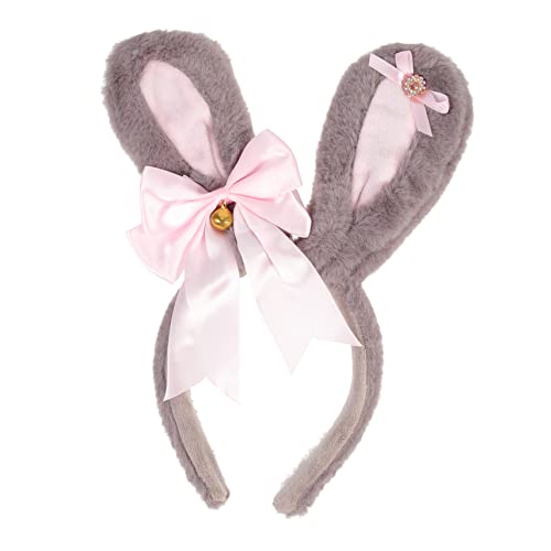 FOMIYES Rabbit Ears Haarreif Mit Niedlichem Schleifen-design Weiches Plüschmaterial Für Kostümpartys Fotoshootings Und Cosplay Für Mädchen Und Feiertagsfeiern von FOMIYES