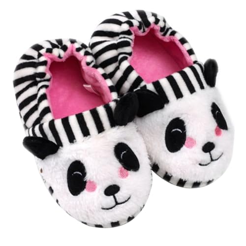 FOMIYES Hausschuhe Panda Form Rutschfest Warm Fersen Geschlossen Weiche Innenausstattung Leicht Flexibel für Mädchen Jungen Drinnen und Draußen Gemütliche Winterpantoffeln von FOMIYES