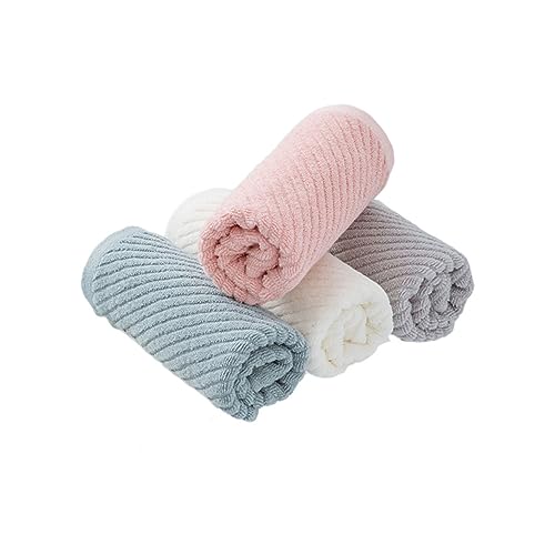 FOMIYES Hautweichmachende 4er-pack Baumwollwaschlappen Gesichtstücher Weiche Badetücher Set von FOMIYES