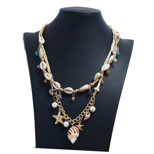 FOMIYES Hawaiian Muschel Halskette Damen Doppellagig Boho Schmuck Langlebig und Modisch Geschenkidee für Frauen Geeignet für Alltag Party Strand und Besondere Anlässe FOMIYES Hawaiian Muschel Halskette Damen Doppellagig Boho Schmuck Langlebig und Modisch Geschenkidee für Frauen Geeignet für Alltag Party Strand und Besondere Anlässe von FOMIYES