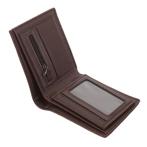 FOMIYES Herren Geldbörse Kunstleder im Vintage RFID Geschützt Kompakte Geldtasche für Reisen Multifunktional Tragbar für Karten Münzen Geldscheine von FOMIYES