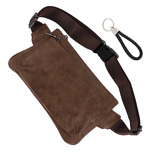FOMIYES Herren Gürteltasche Bauchtasche Taillenbeutel Gürteltasche Aus Pu-Leder Kaffee FOMIYES Herren Gürteltasche Bauchtasche Taillenbeutel Gürteltasche Aus Pu-Leder Kaffee von FOMIYES