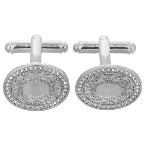 FOMIYES Herren Manschettenknöpfe Rund mit Funkelnden Kristalldetails Modische Dekorative Cufflinks für Hemden Geeignet für Anzüge Hochzeiten und Business anlässe von FOMIYES