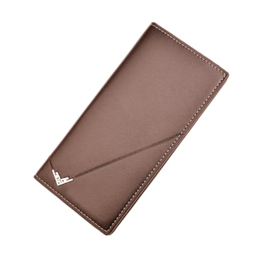 FOMIYES Geldbörse Für Herren Aus Pu-Material Mit Reißverschluss Großes Fassungsvermögen Für Karten Bargeld Münzen Und Bilder Langlebiges Metalldesign von FOMIYES