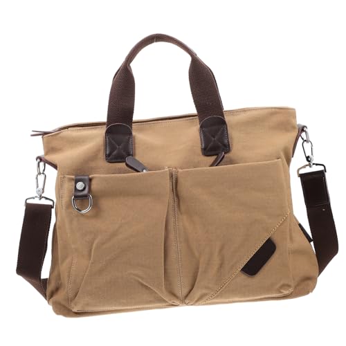 FOMIYES Herren Umhängetasche Business Freizeit aus Hochwertigem Canvas Langlebig und Atmungsaktiv Verstellbarer Schultergurt Vielseitig Tragbar als Schulter oder Crossbody Tasche für von FOMIYES