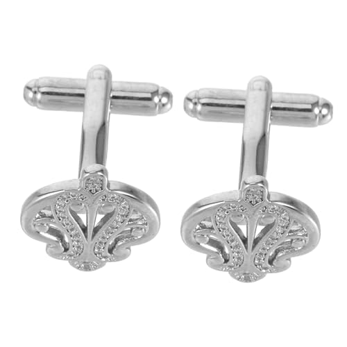 FOMIYES Herrenkronenmanschettenknöpfe Nieten Für Smokinghemden Neuheit Strass Manschettenknöpfe Kronenmanschettenknöpfe Für Geschäft Manschettenknöpfe Mit Krone Silber Kupfer von FOMIYES