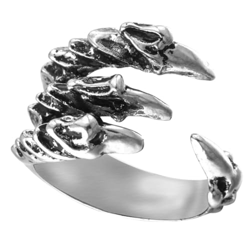 FOMIYES Personalisierter Drachenklaue Metallring Offener Fingerring Verstellbarer Herrenfingerring Schmuck Für von FOMIYES