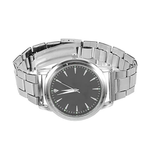 FOMIYES Herrenuhr Geschäftsleute beobachten Handschmuck modische Armbanduhr dekorative Armbanduhr Uhr mit Stahlband für Männer betrachten Rostfreier Stahl Black von FOMIYES
