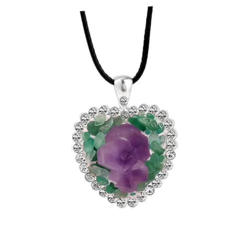 FOMIYES Herzanhänger Halskette Natürlichem Kreatives für Damen Partys Geburtstagsfeiern Tägliche Anlässe Elegantes Accessoire mit Einzigartigem Design von FOMIYES