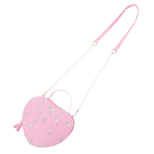 FOMIYES Herzförmige Crossbody Tasche Damen Kleine Schultertasche Romantisch Stil Spitze Mini Umhängetasche Leicht Strapazierfähig für Alltag Teen Mädchen von FOMIYES