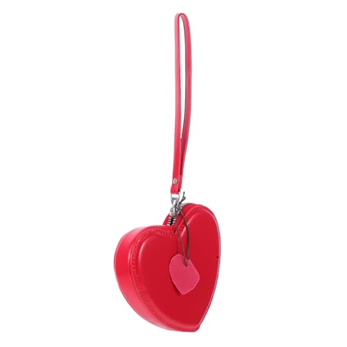 FOMIYES Herzförmiger Münzbeutel Leichter Geldbeutel Aus Pu Dekorative Und Praktische Kleingeldbörse Für Ausweise Karten Bargeld Und Schlüssel Für Damen von FOMIYES