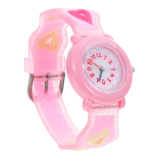 FOMIYES Herzförmige Kinderuhr Silikon Transparente Cartoon Armbanduhr für Jungen Geburtstagsgeschenk von FOMIYES