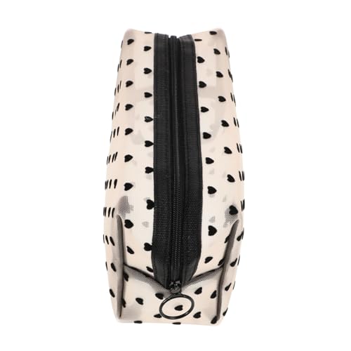 FOMIYES Herzförmiger Toilettenartikel-Organizer Robustem Netzmaterial Tragbare Kosmetiktasche Für Damen Große Kapazität Für Reisen Und Badezimmerbedarf von FOMIYES