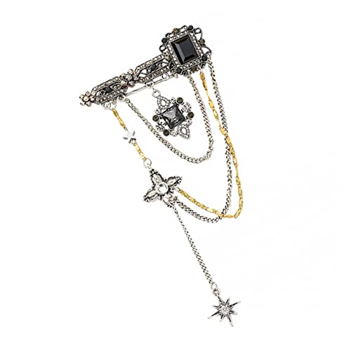 FOMIYES Hexagramm Brosche mit Ketten Design Nadel für Kleidung Eleganter Schmuck für Frauen Langlebig und Verschleißfest für Accessoires und Partys von FOMIYES