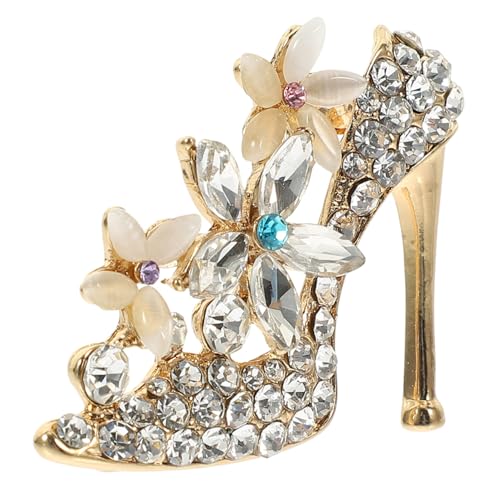 FOMIYES High Heel Brosche Damen Schmuck mit Strass Anstecknadel aus Metalllegierung Leichter Stabiler Pin für Kleidung Taschen Schals für Frauen zu Festen von FOMIYES