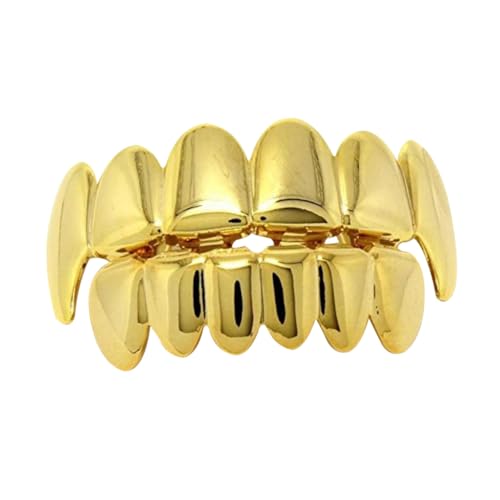 FOMIYES Zahn Schmuck Set Mit Unterteil Für Goldene Zähne Hip Hop Schmuck Glänzende Zähne Für Halloween Kostümparty Konzert Geburtstagsfeier von FOMIYES