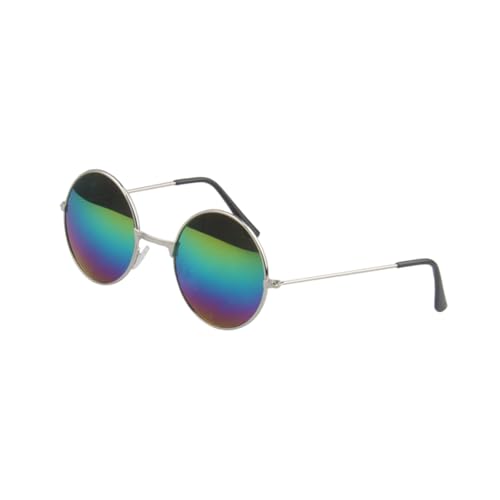 FOMIYES Hippie Sonnenbrille Unisex Runde Metallbrille mit Nickelfreiem Rahmen und Farbwechselndem Spiegelglas Ultraleicht Kratzfest Stoßfest für Outdoor Alltag und FOMIYES Hippie Sonnenbrille Unisex Runde Metallbrille mit Nickelfreiem Rahmen und Farbwechselndem Spiegelglas Ultraleicht Kratzfest Stoßfest für Outdoor Alltag und von FOMIYES
